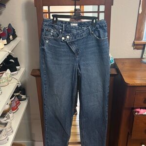 Good American Dark Blue Boyfriend Jeans